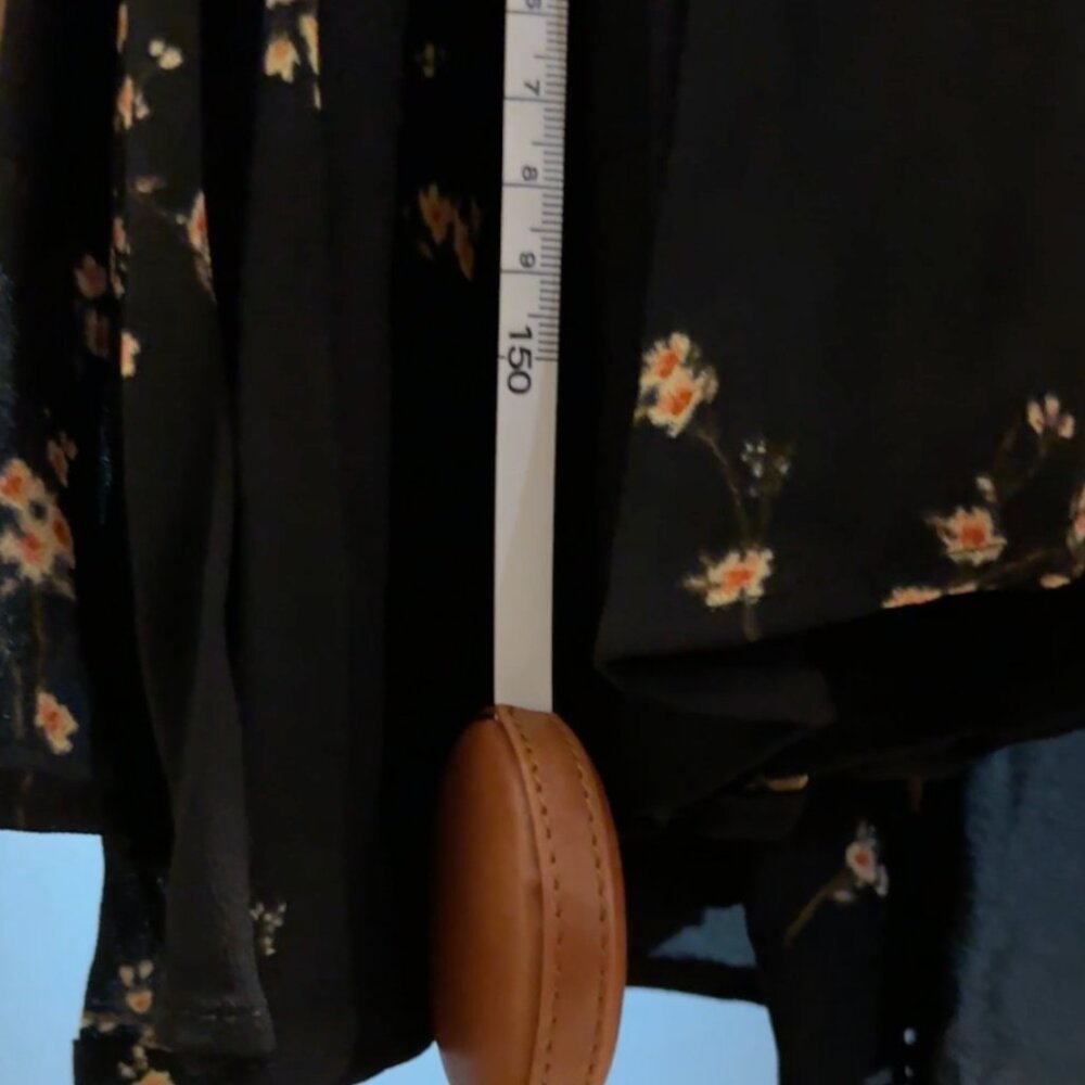 NWT Reformation Black Floral Open Back Gown Size 6 Long Sleeve - Picture 10 of 10
